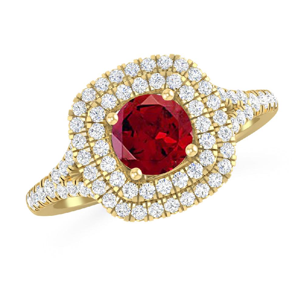 Yellow Gold - Garnet