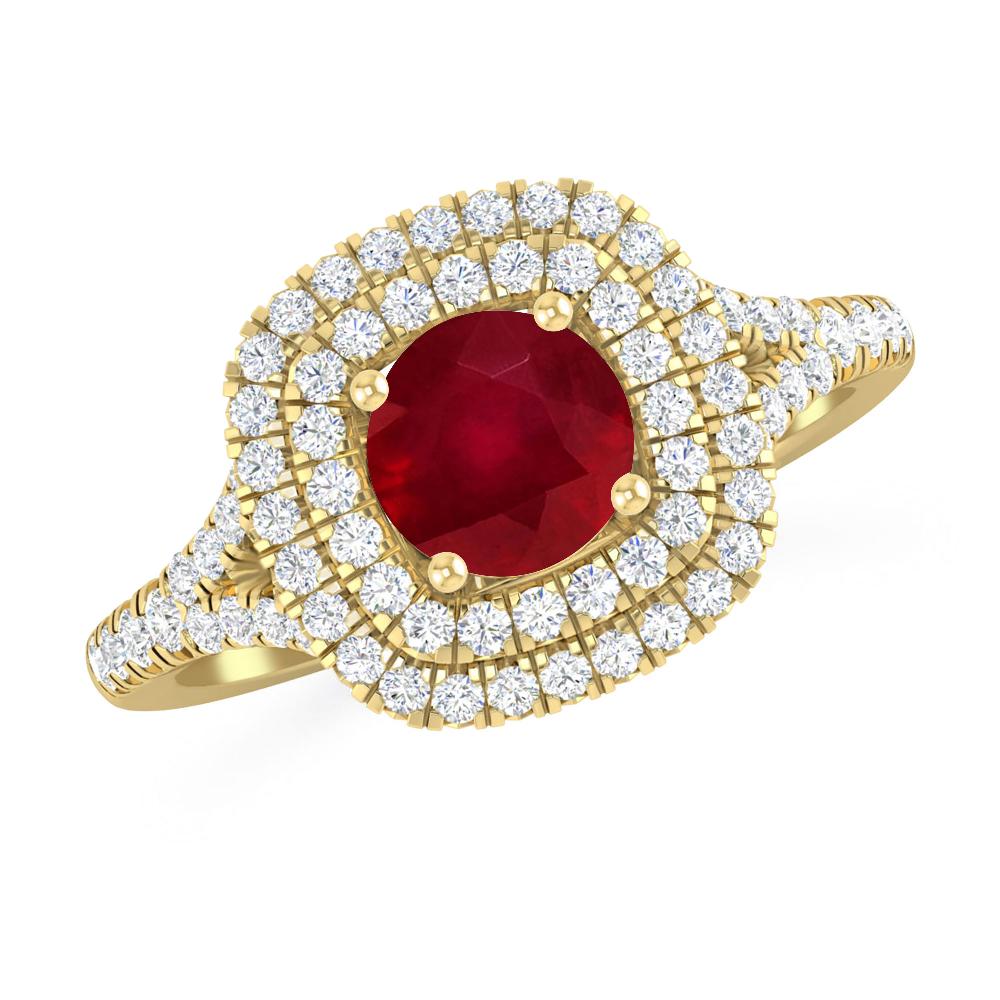 Yellow Gold - Ruby