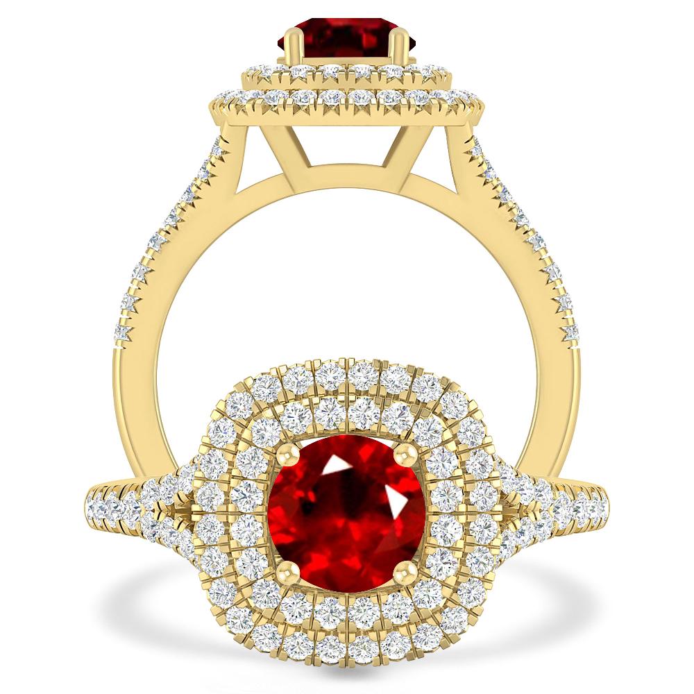 Yellow Gold - Ruby