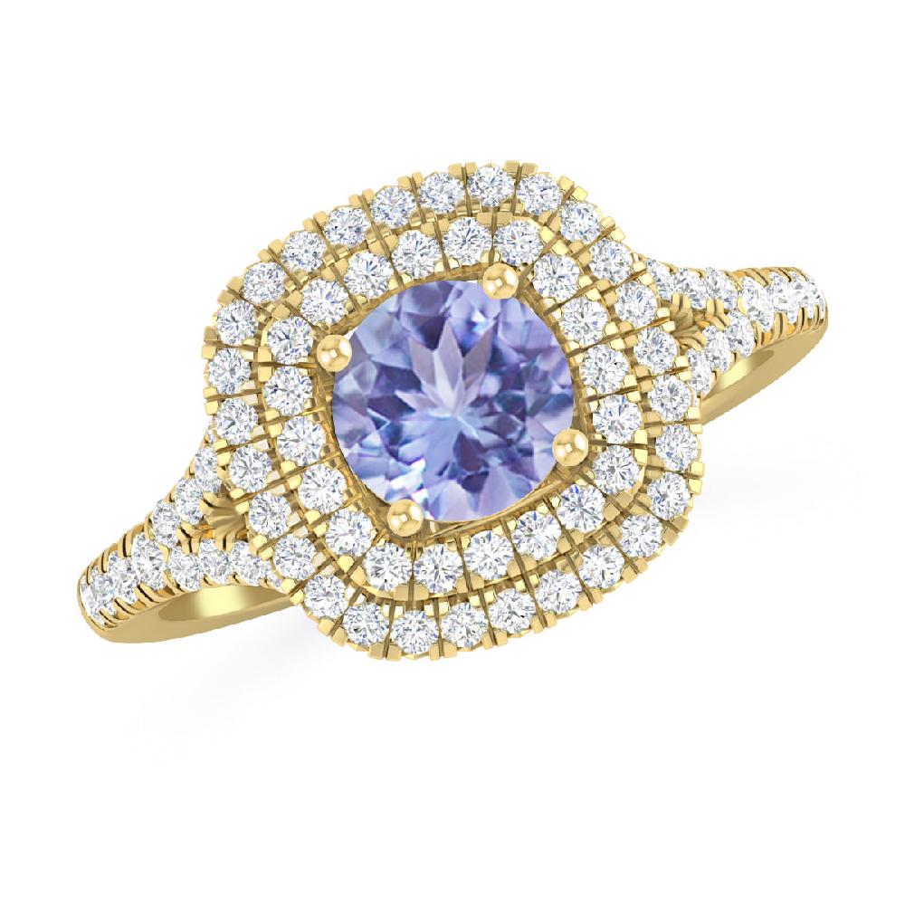 Yellow Gold - Tanzanite