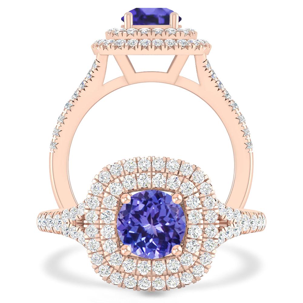 Rose Gold - Tanzanite