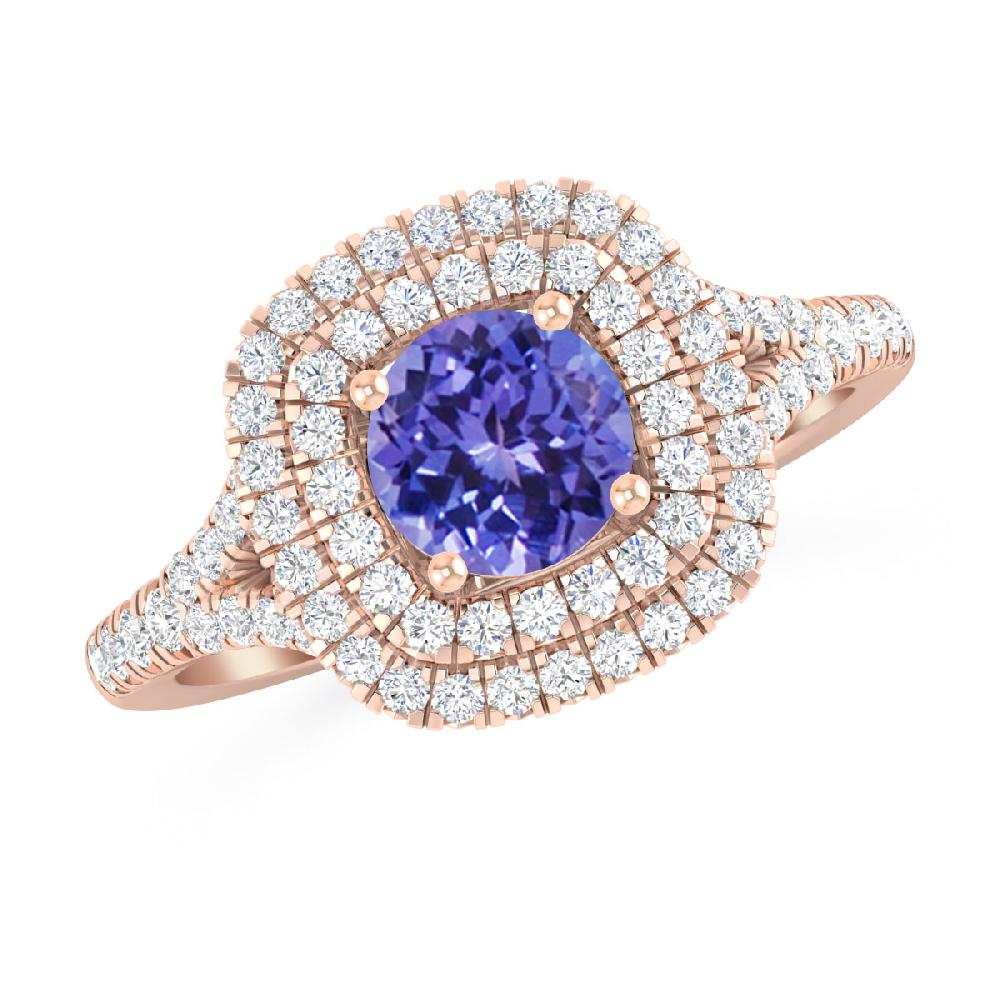 Rose Gold - Tanzanite