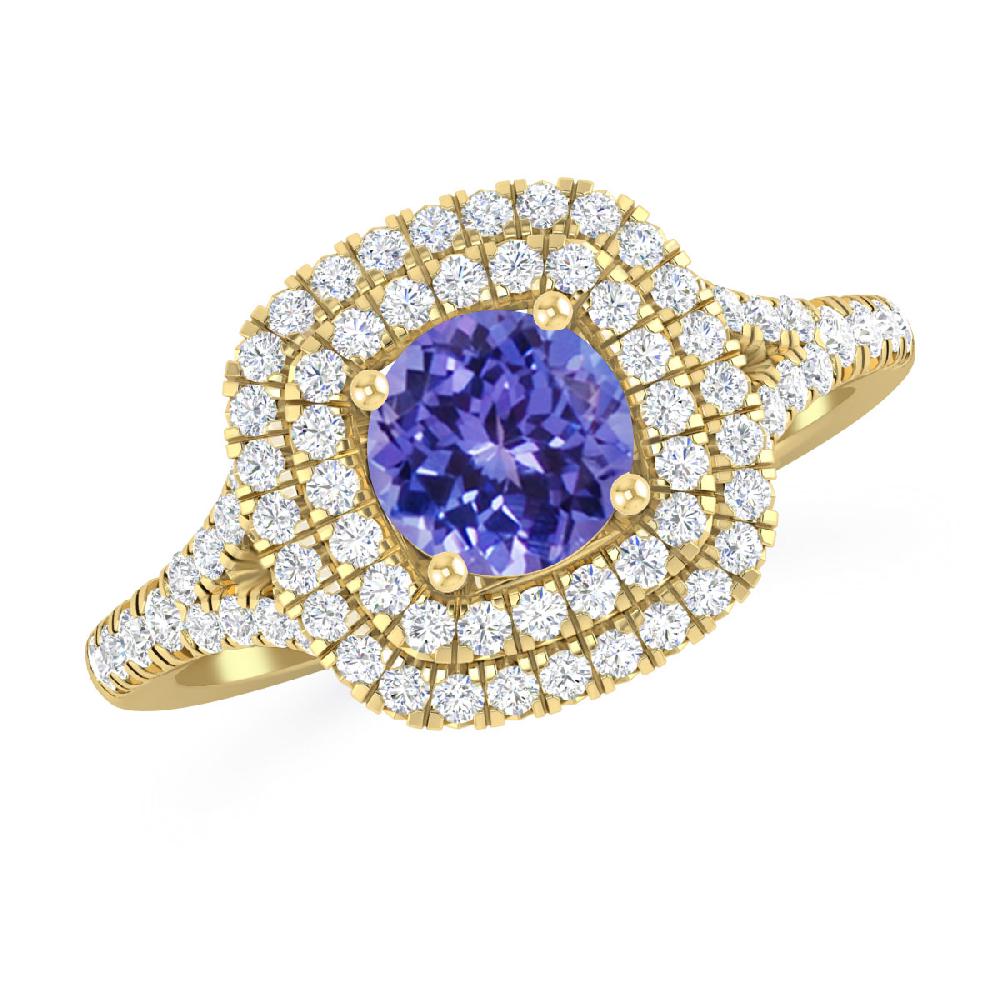 Yellow Gold - Tanzanite