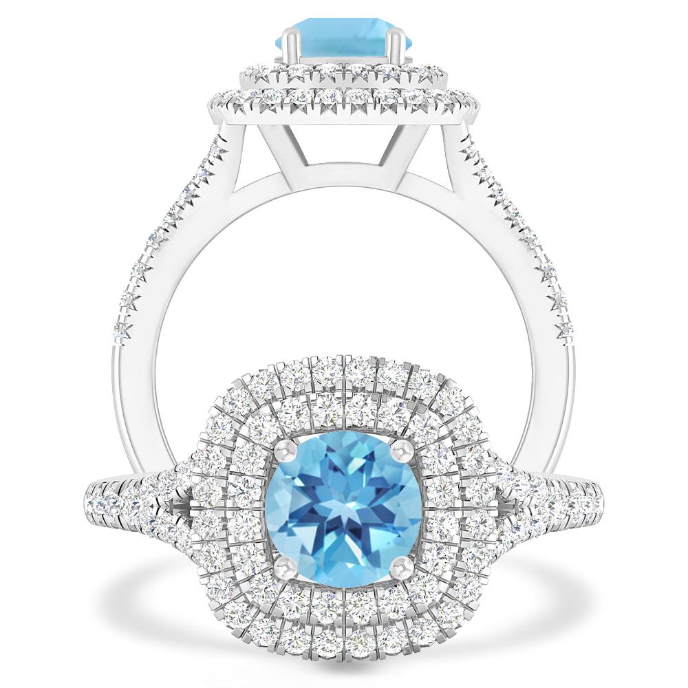 White Gold - Blue Topaz