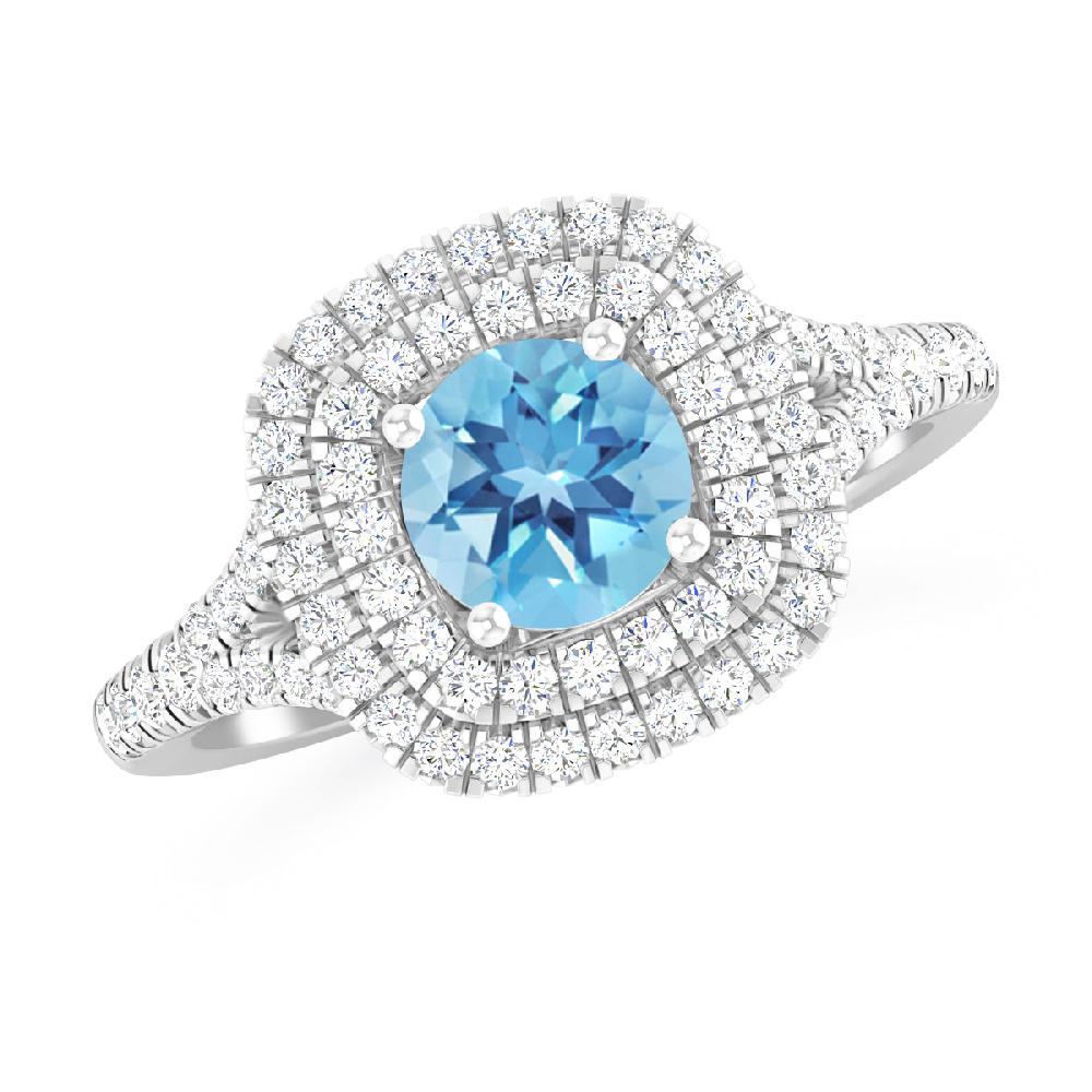 White Gold - Blue Topaz