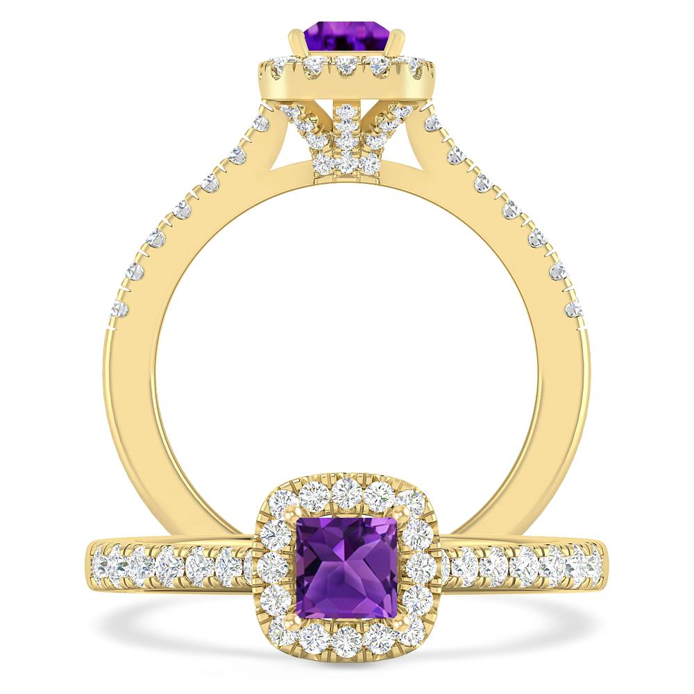 Yellow Gold - Amethyst