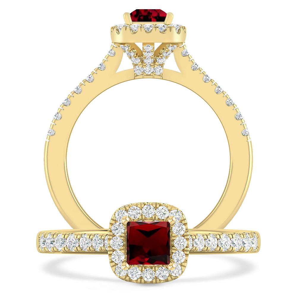 Yellow Gold - Garnet