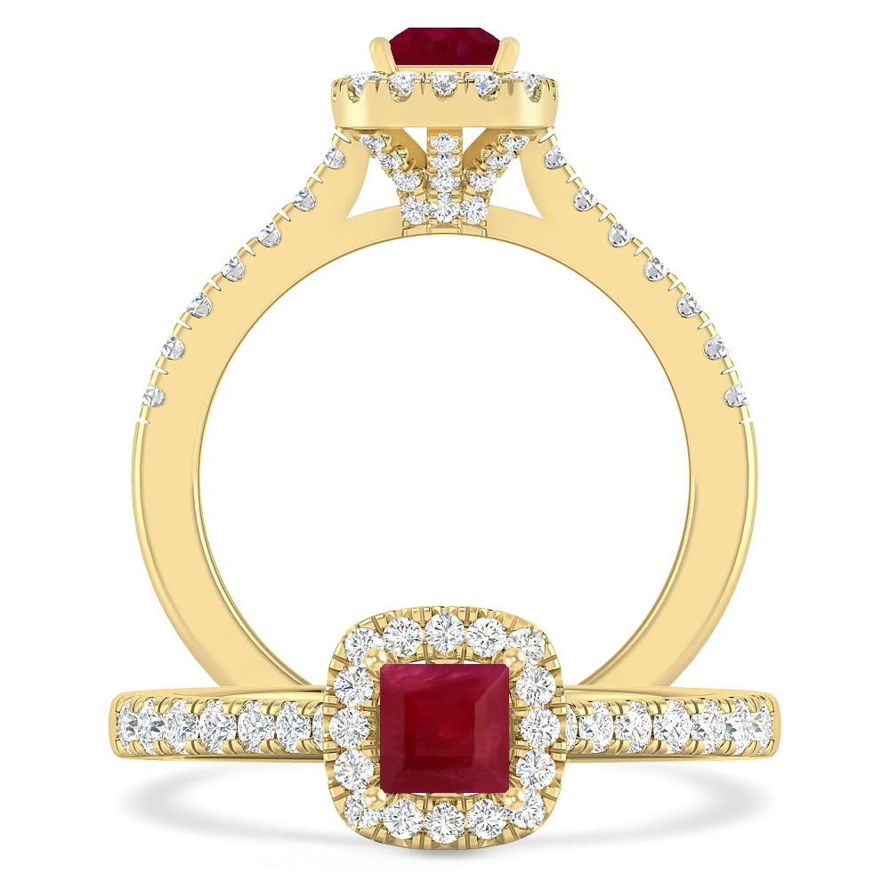 Yellow Gold - Ruby