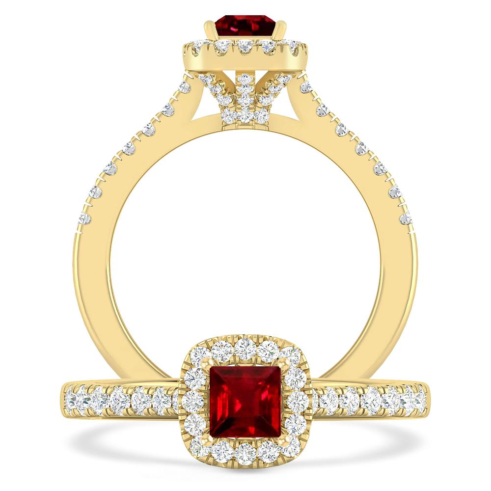 Yellow Gold - Ruby