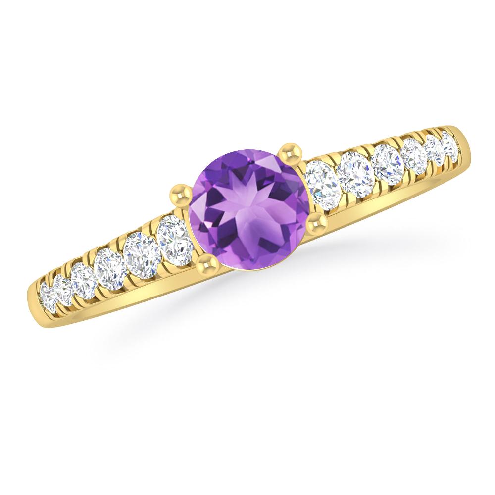 Yellow Gold - Amethyst