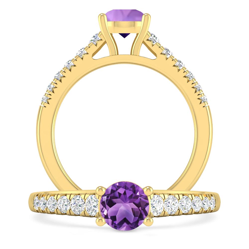 Yellow Gold - Amethyst