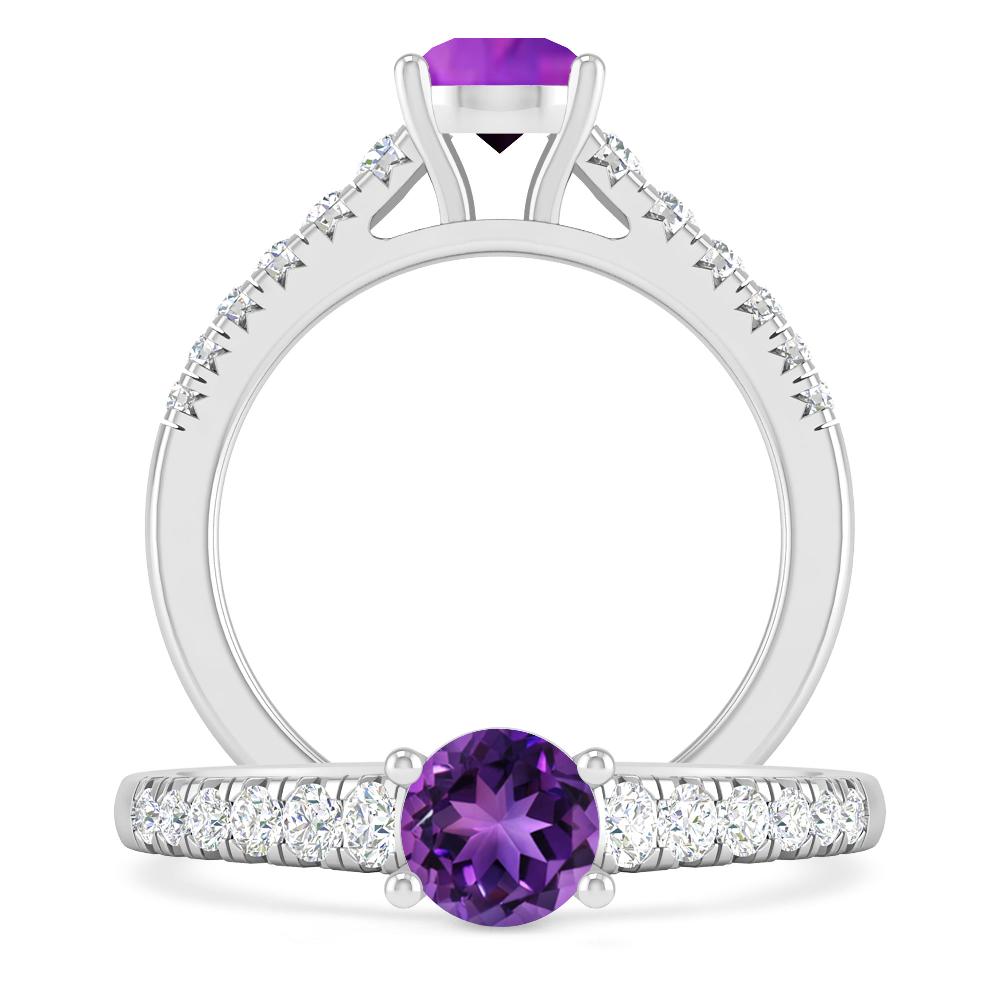 White Gold - Amethyst