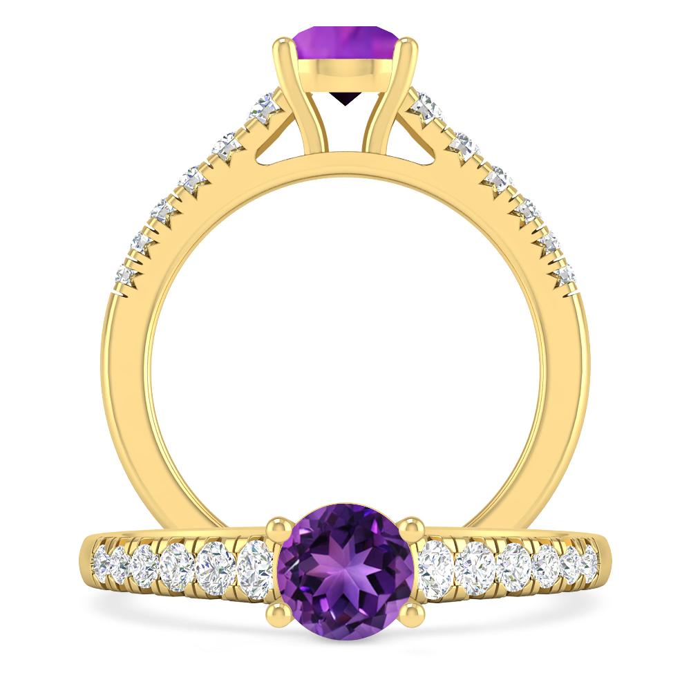 Yellow Gold - Amethyst