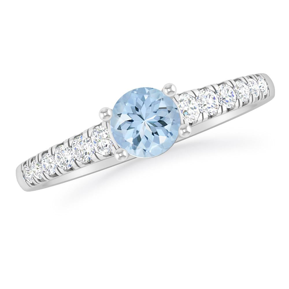 White Gold - Aquamarine