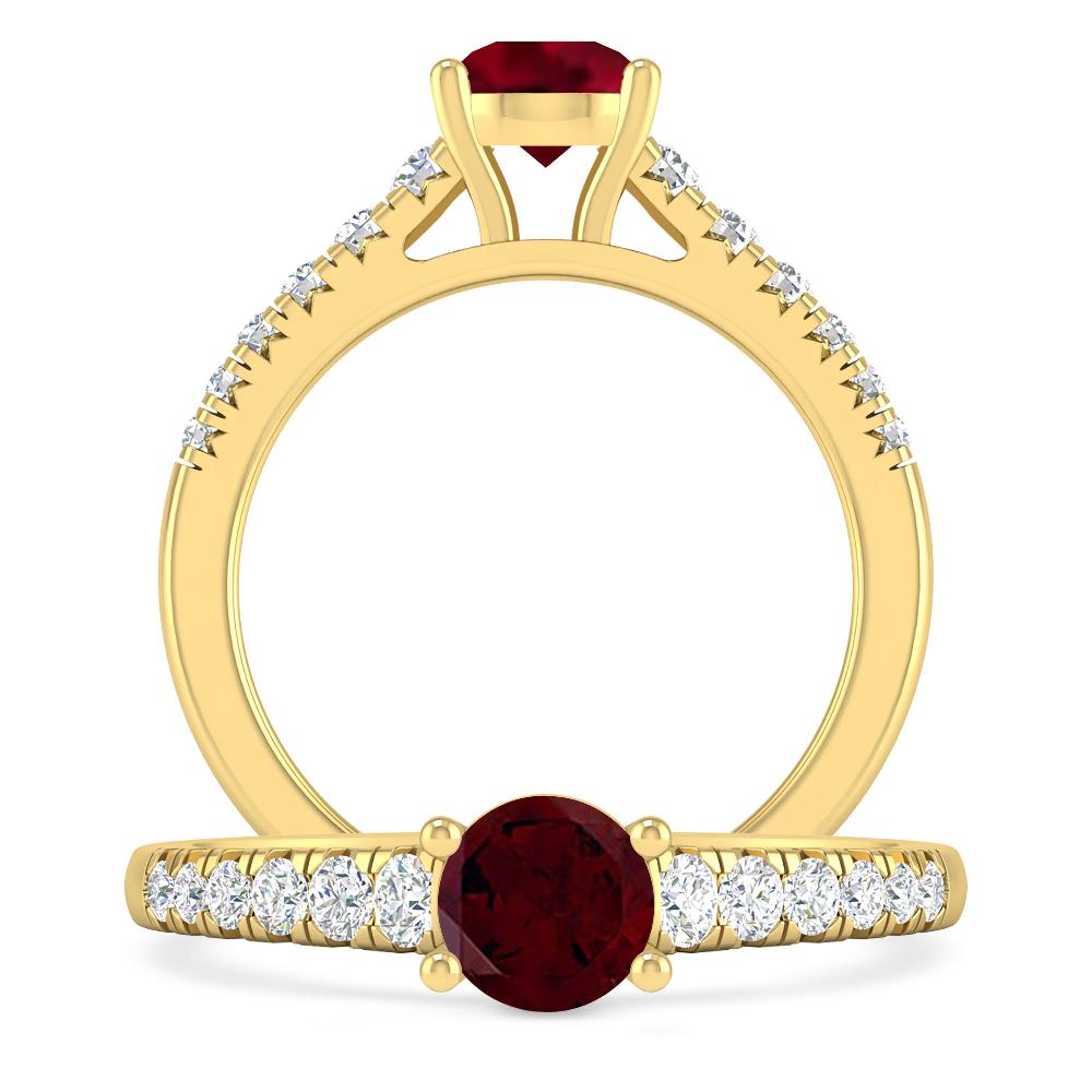 Yellow Gold - Garnet