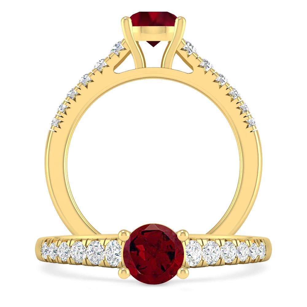 Yellow Gold - Garnet