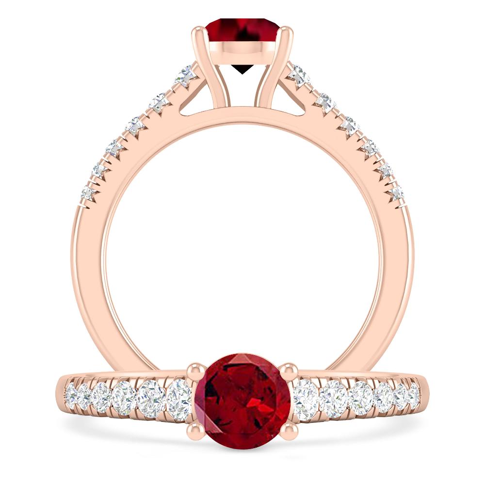 Rose Gold - Garnet