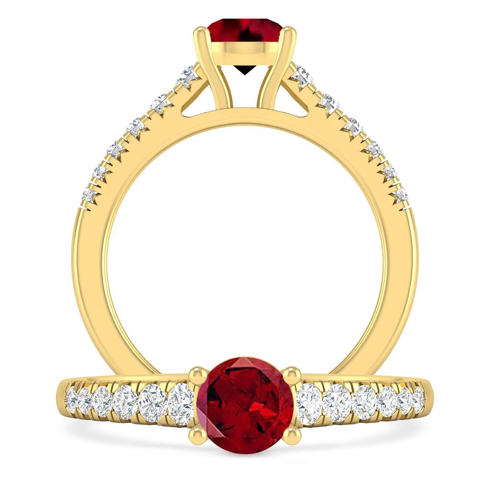 Yellow Gold - Garnet