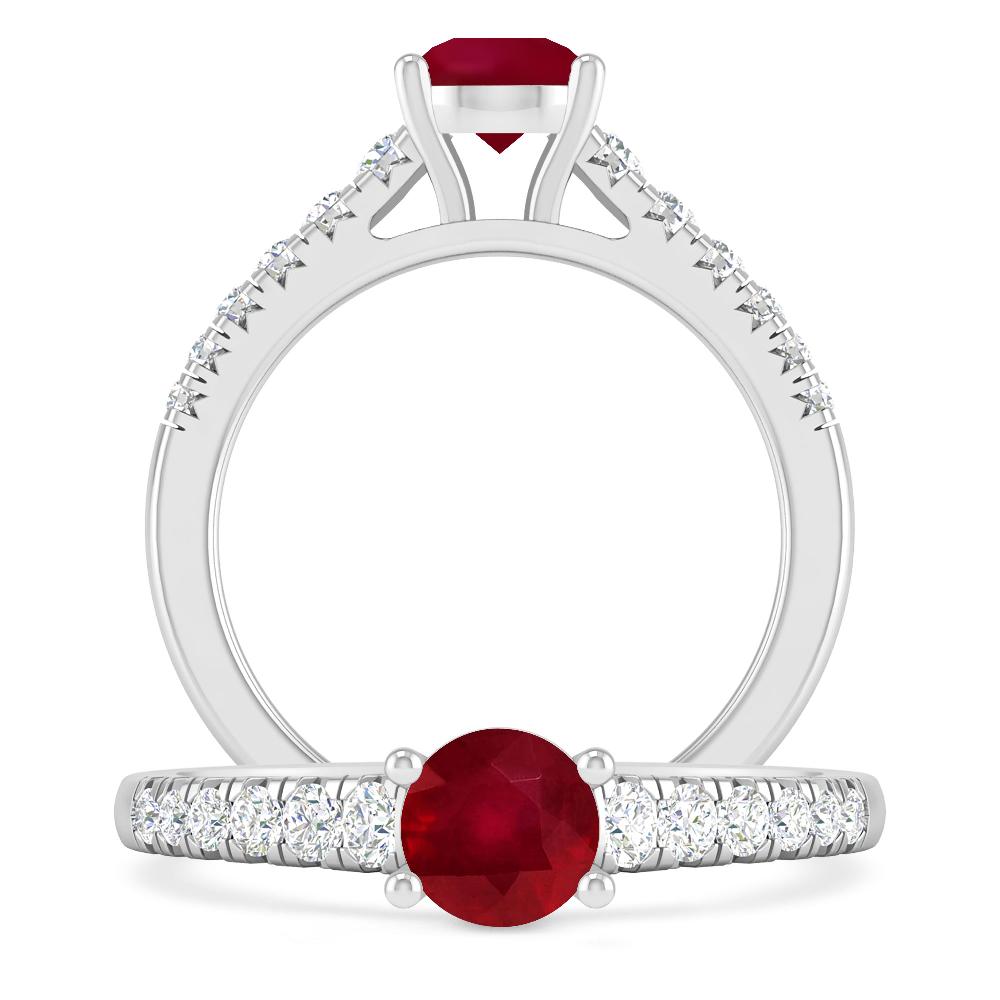 White Gold - Ruby