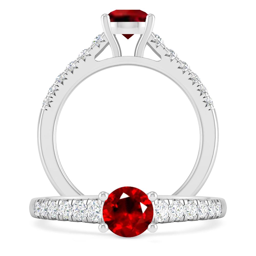 White Gold - Ruby