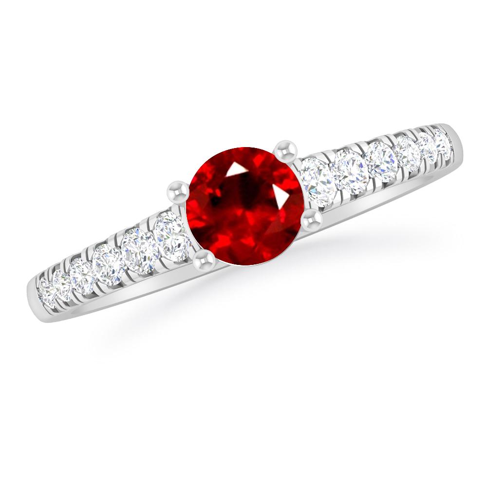 White Gold - Ruby