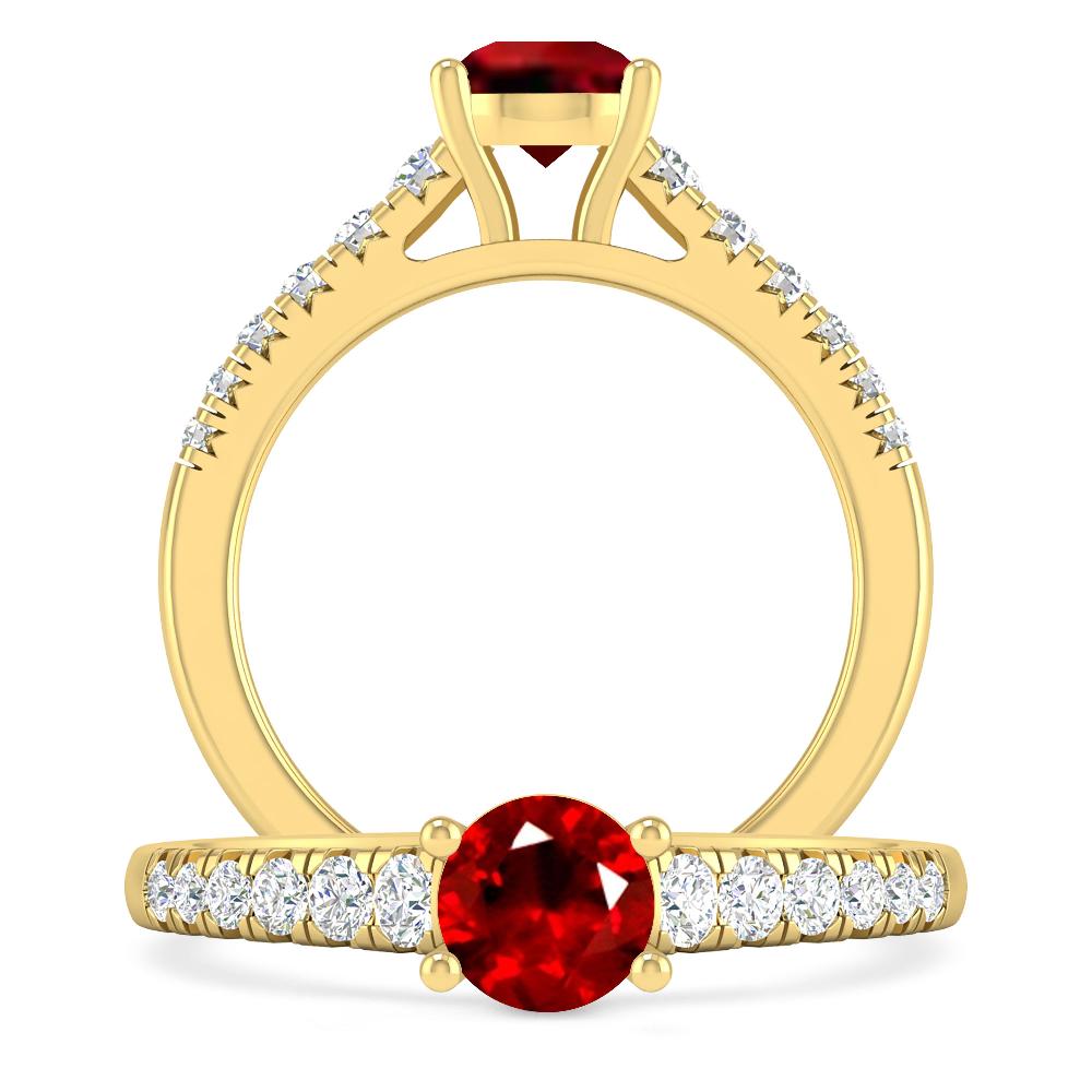 Yellow Gold - Ruby