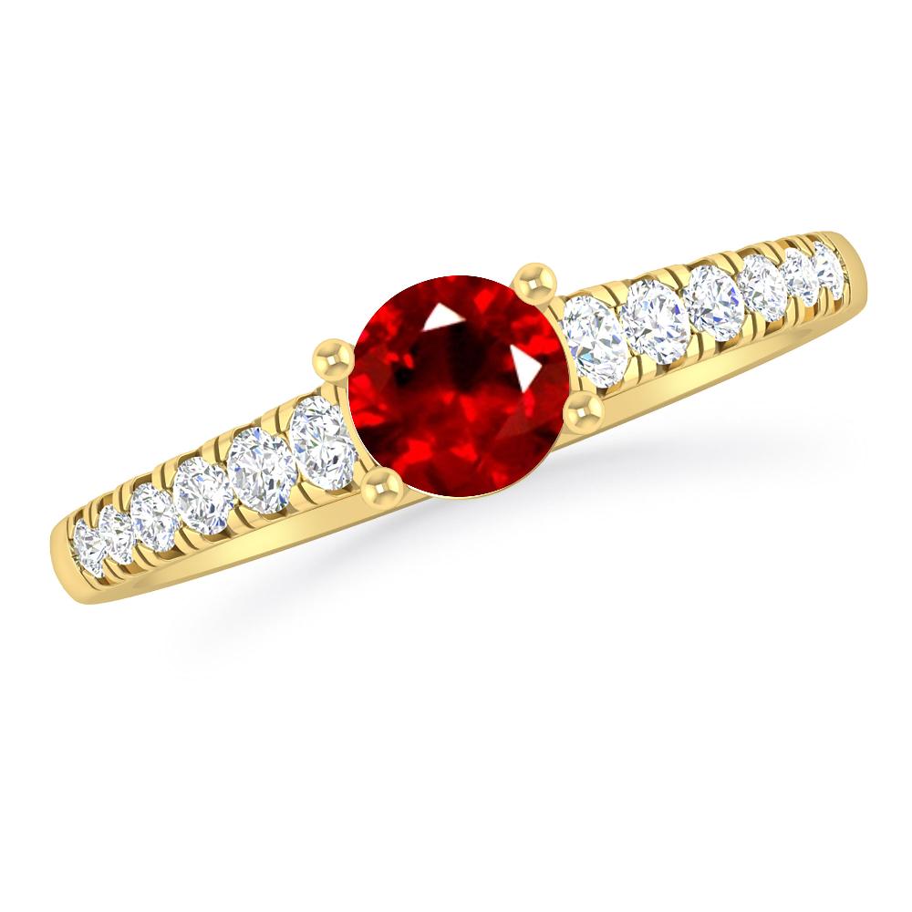 Yellow Gold - Ruby