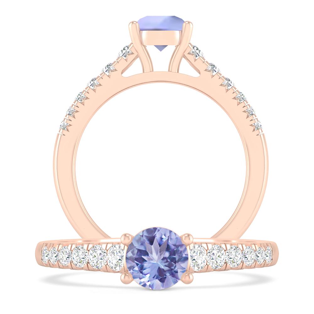 Rose Gold - Tanzanite