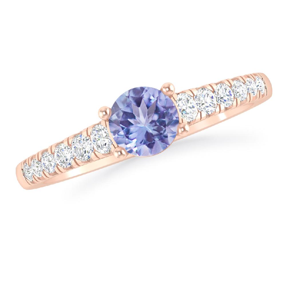 Rose Gold - Tanzanite