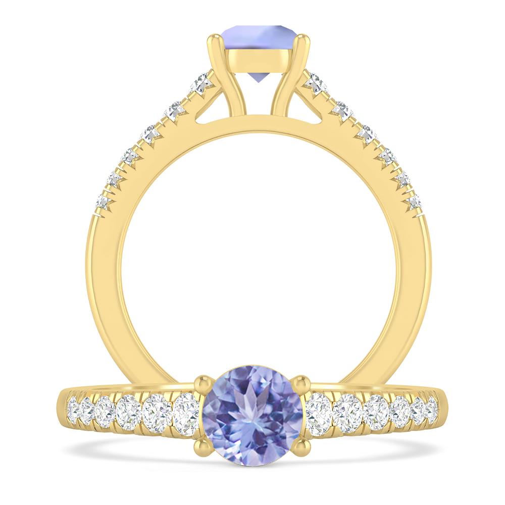 Yellow Gold - Tanzanite