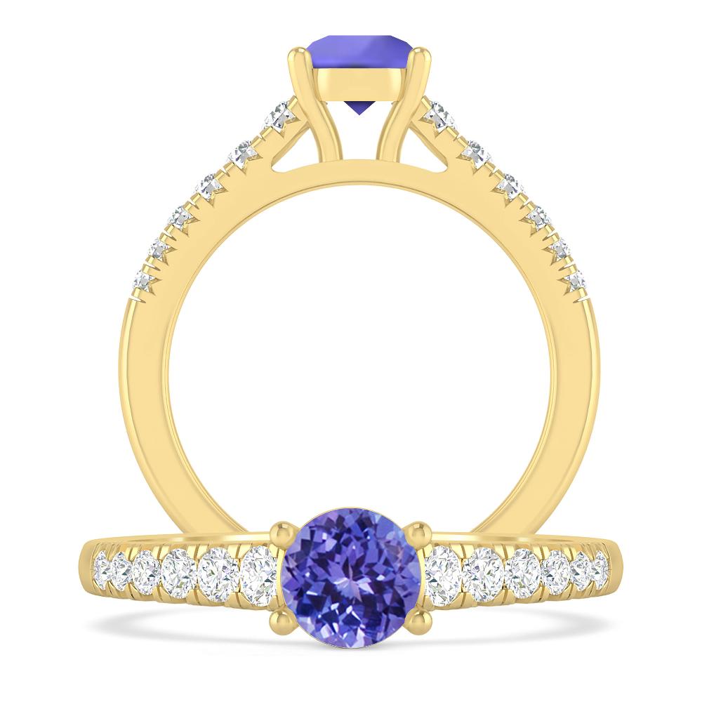 Yellow Gold - Tanzanite