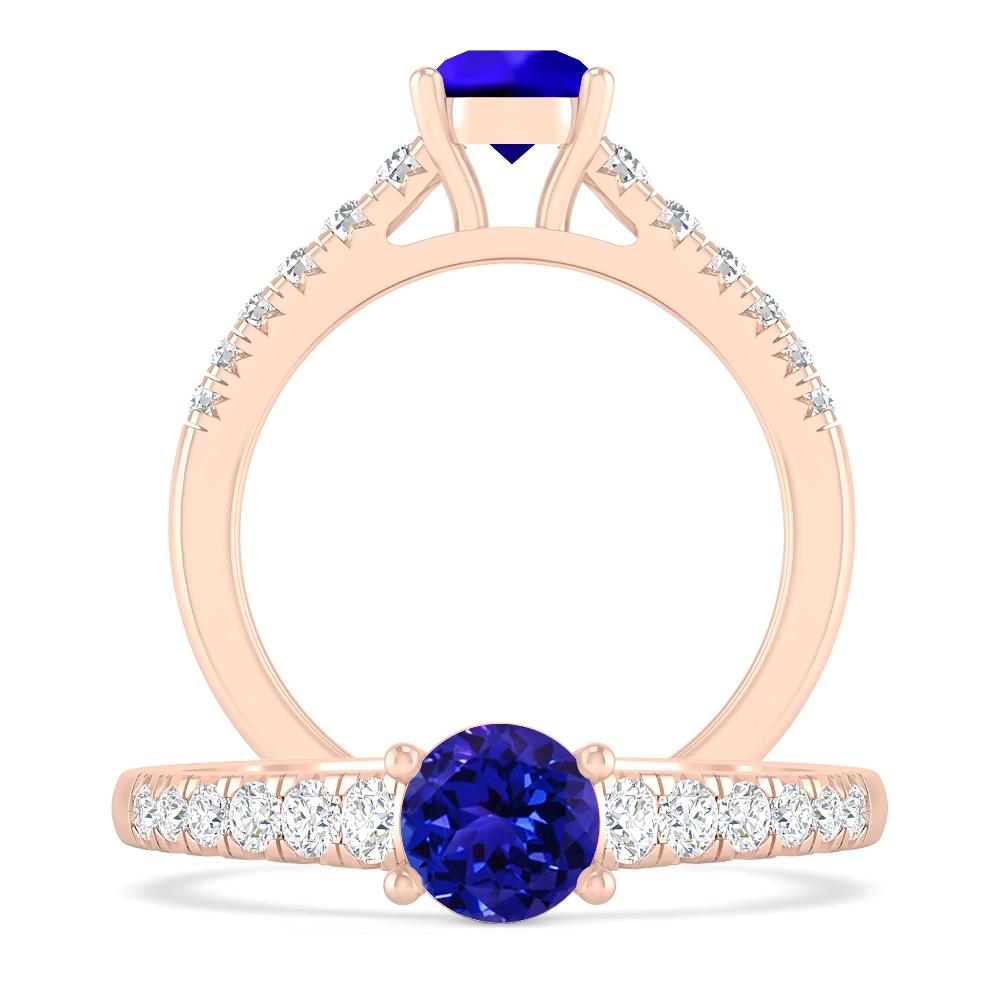 Rose Gold - Tanzanite