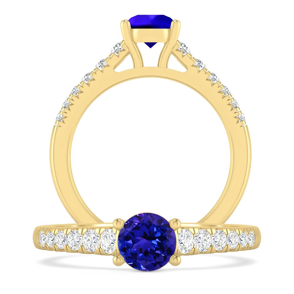 Yellow Gold - Tanzanite