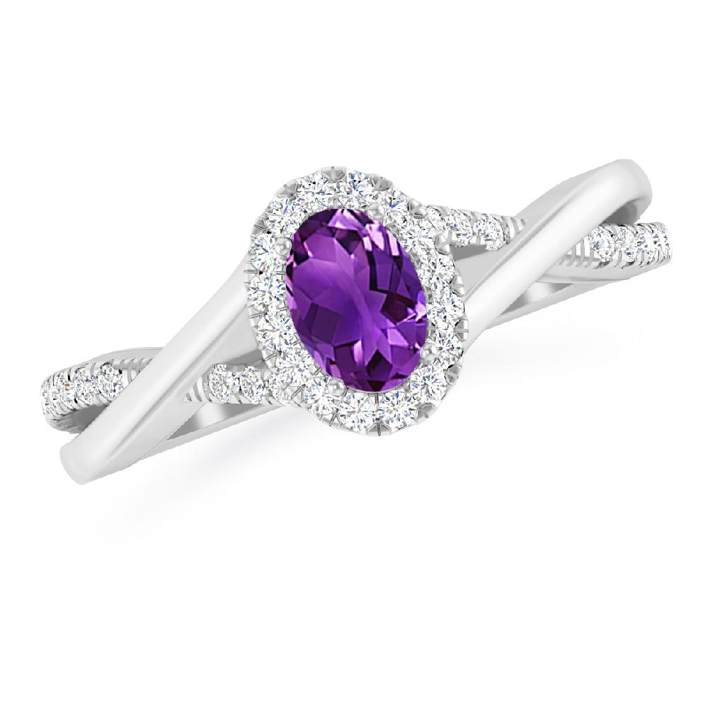 White Gold - Amethyst