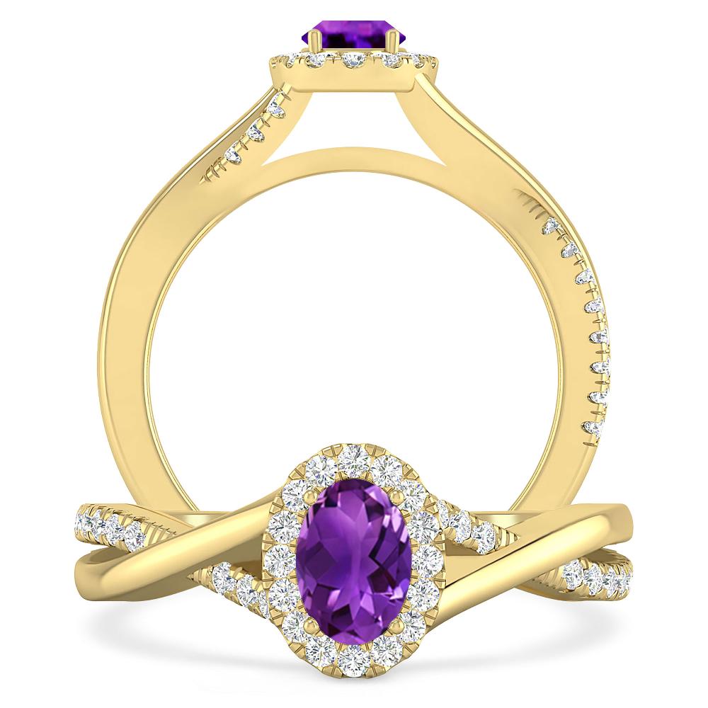 Yellow Gold - Amethyst