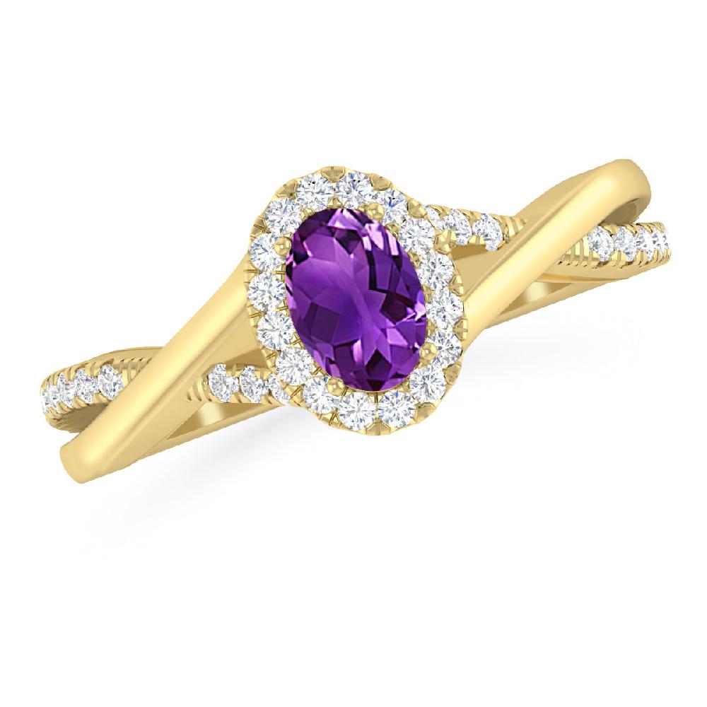 Yellow Gold - Amethyst