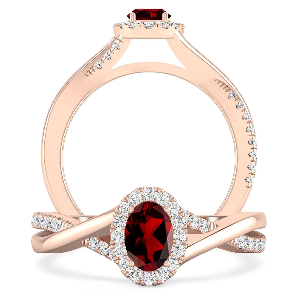 Rose Gold - Garnet