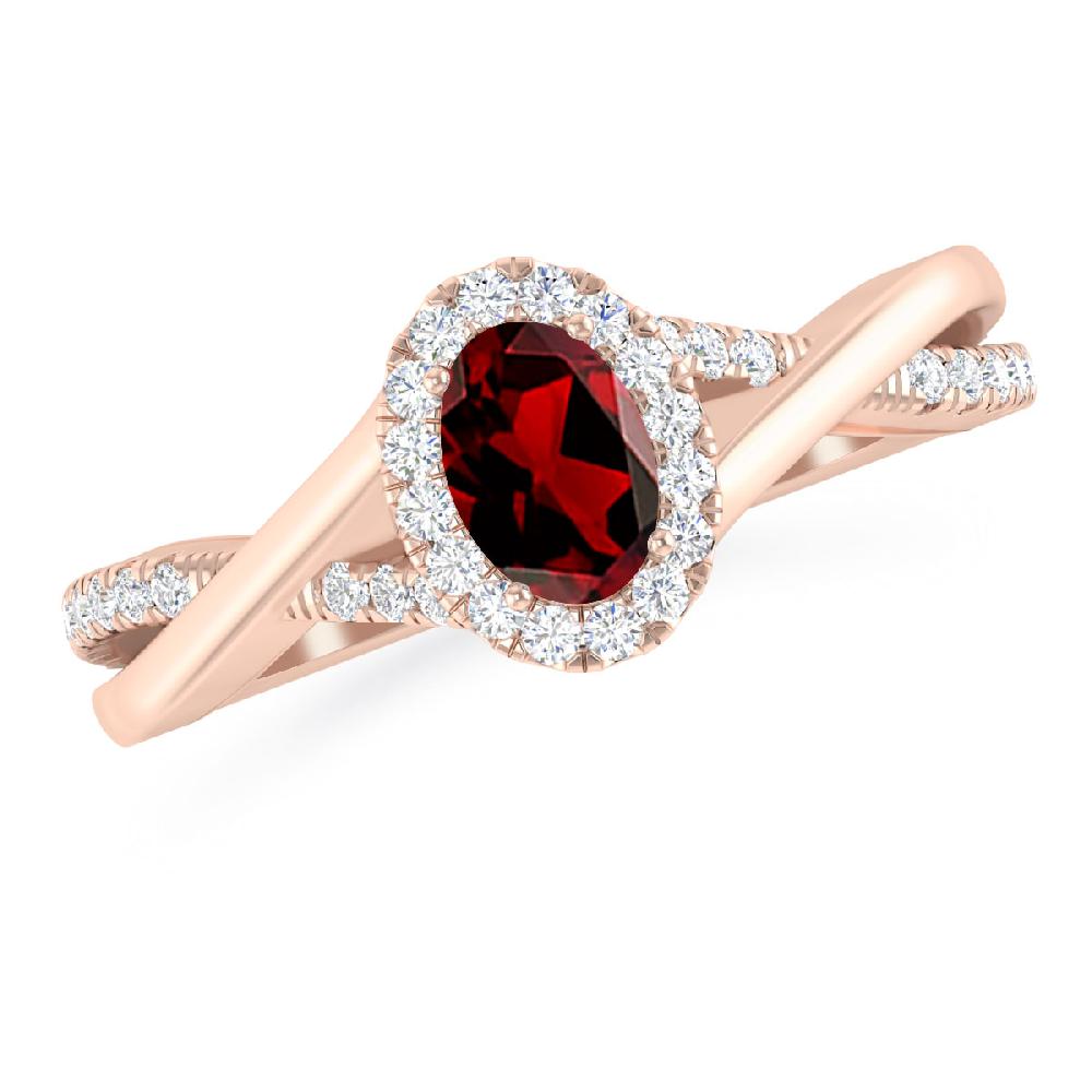 Rose Gold - Garnet