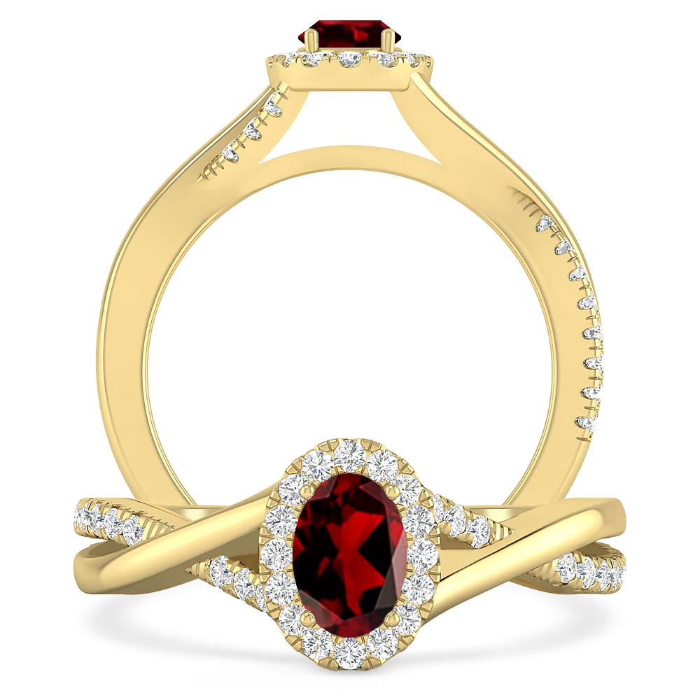 Yellow Gold - Garnet