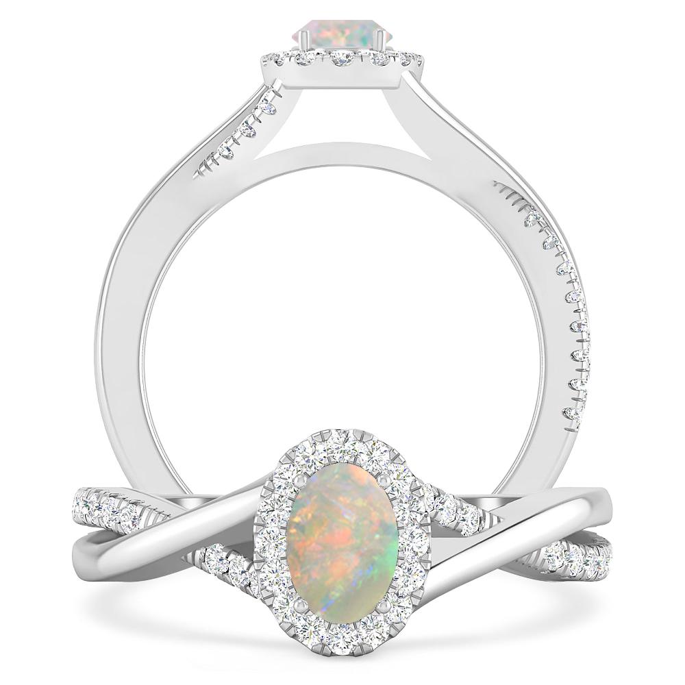 White Gold - Opal