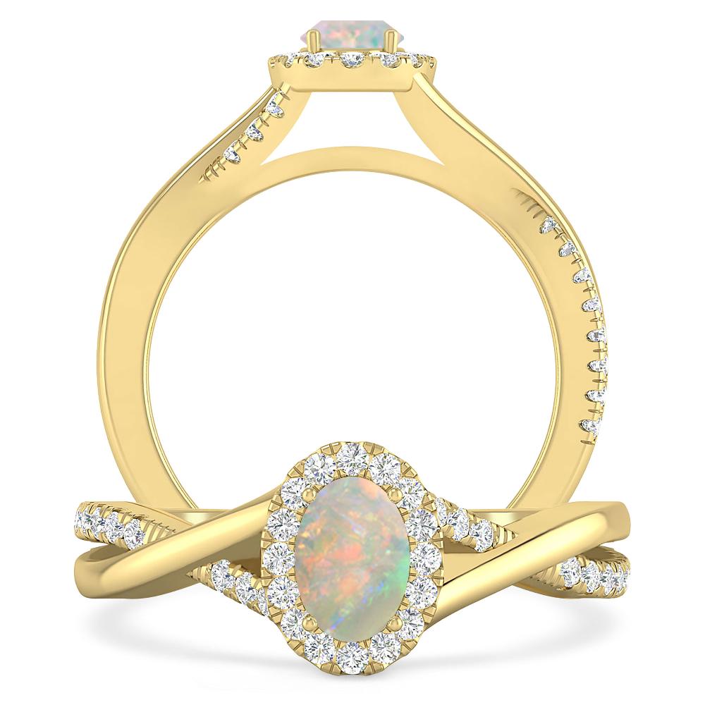 Yellow Gold - Opal