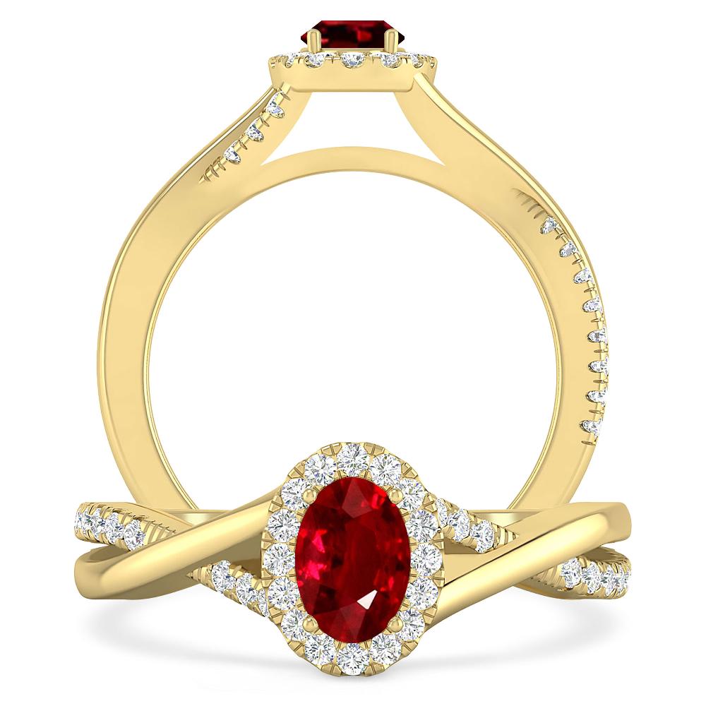 Yellow Gold - Ruby