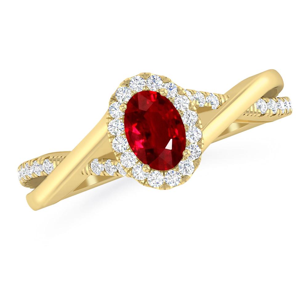 Yellow Gold - Ruby