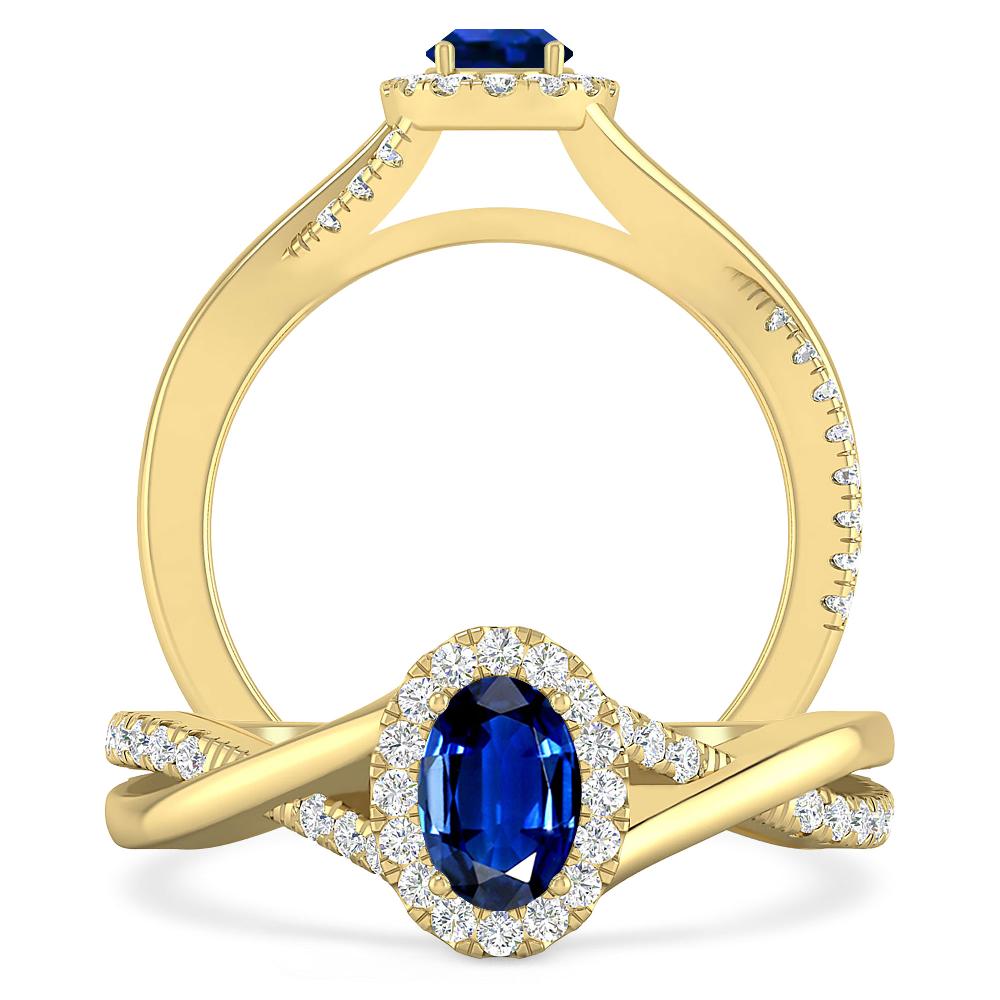 Yellow Gold - Sapphire