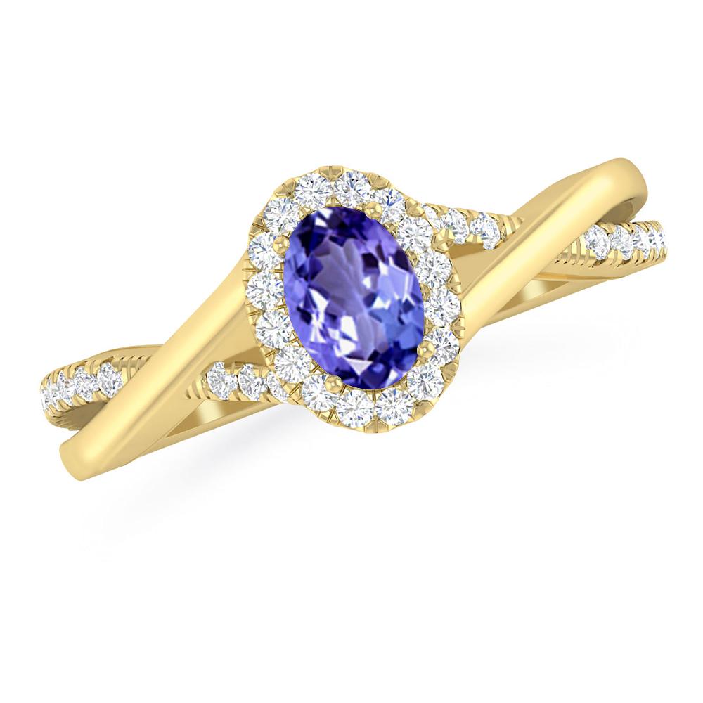 Yellow Gold - Tanzanite