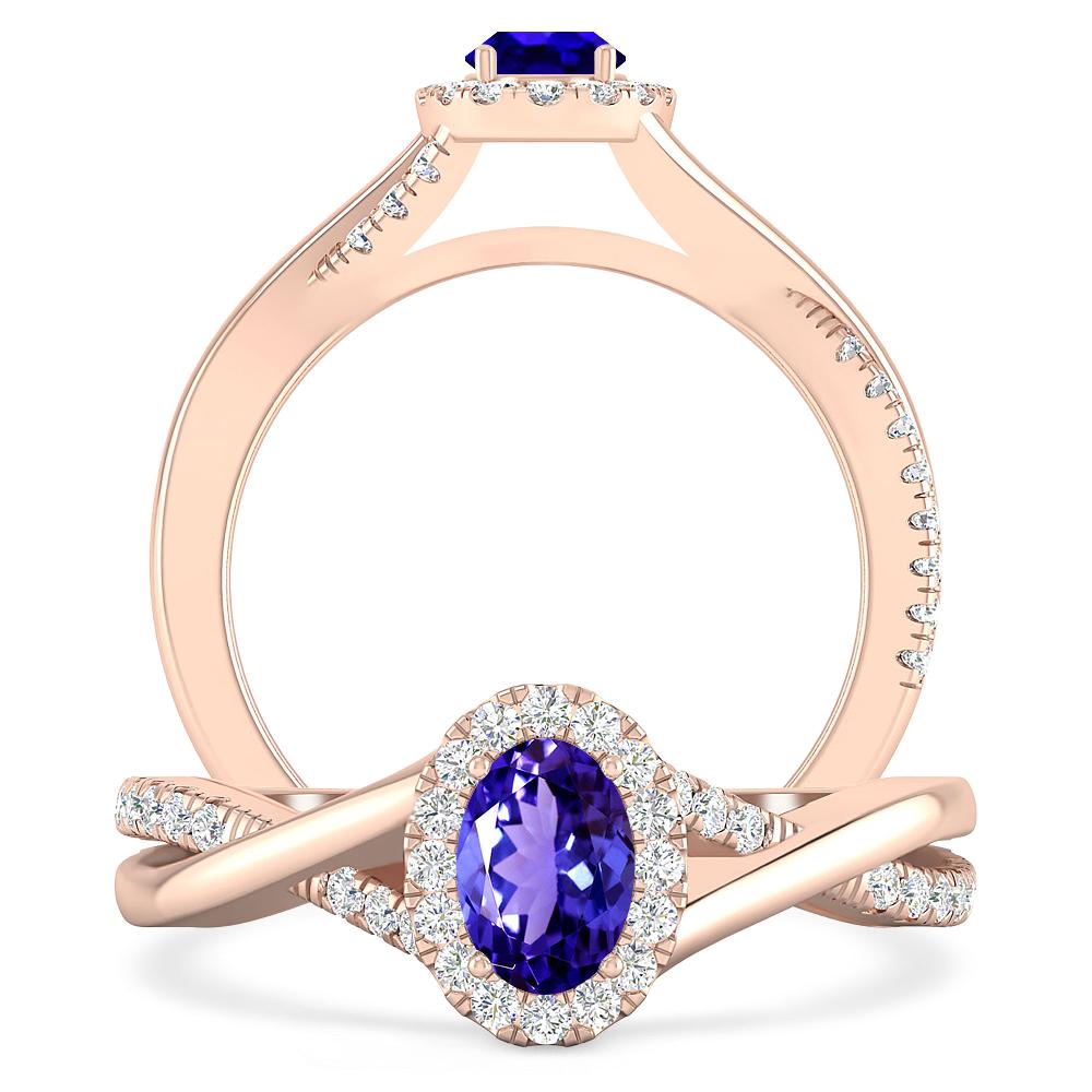 Rose Gold - Tanzanite