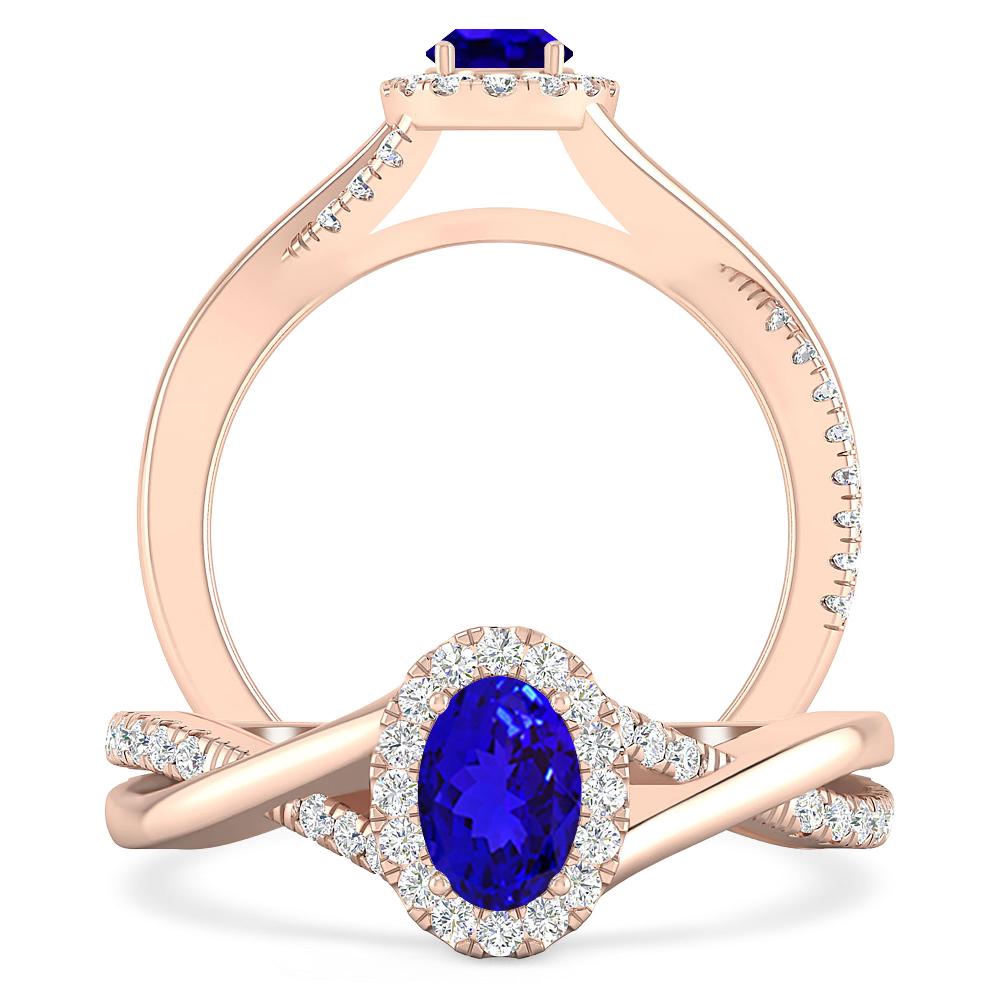 Rose Gold - Tanzanite