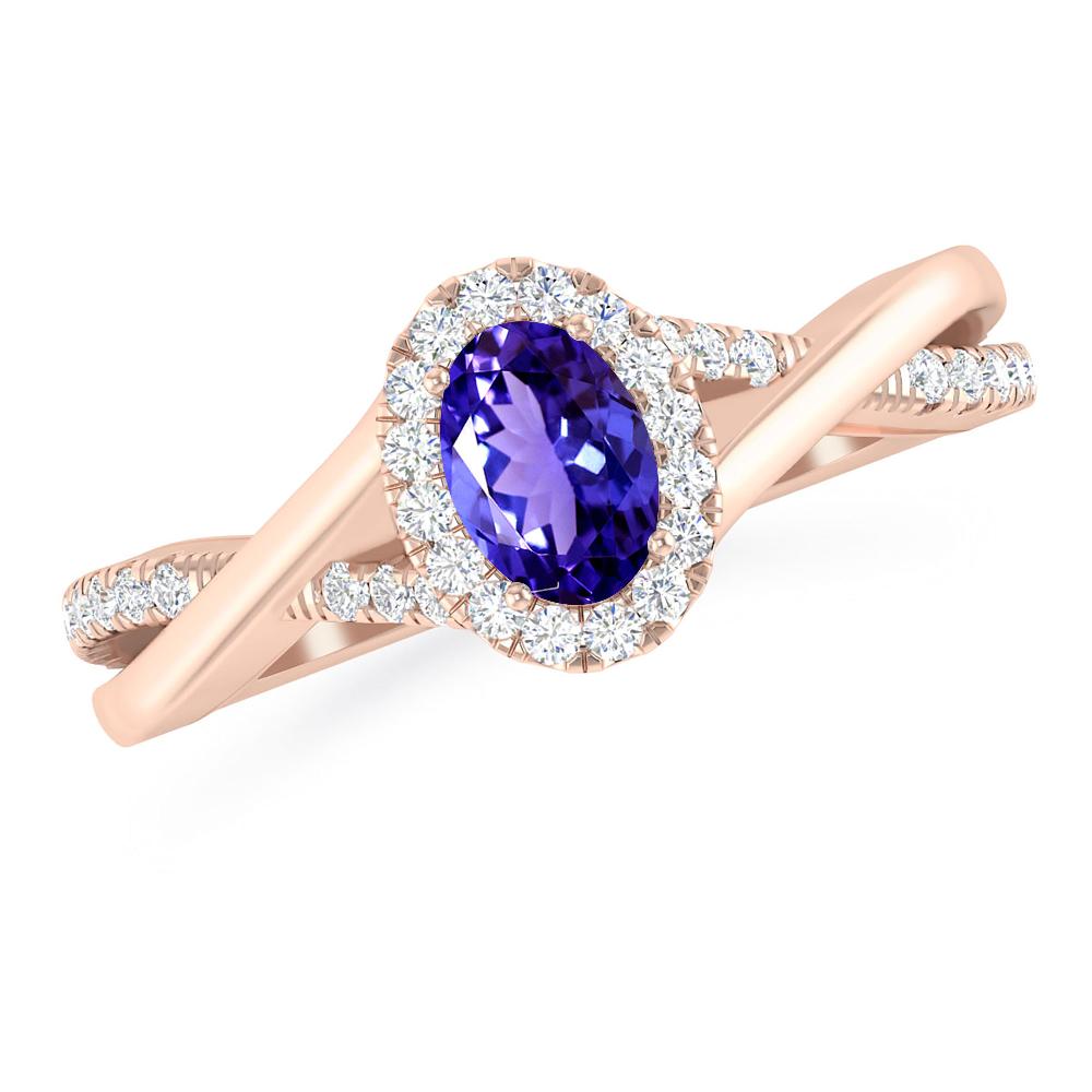 Rose Gold - Tanzanite