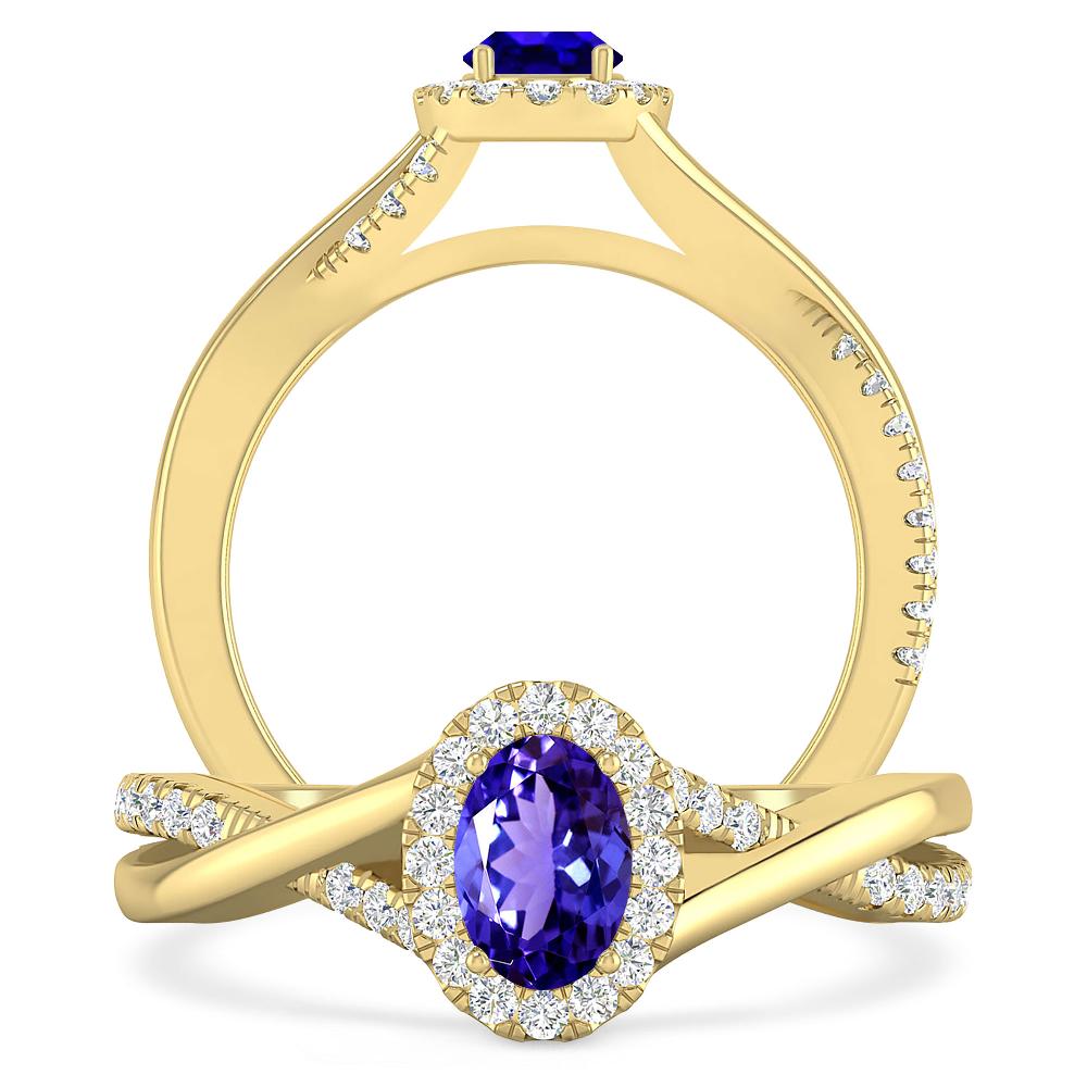 Yellow Gold - Tanzanite