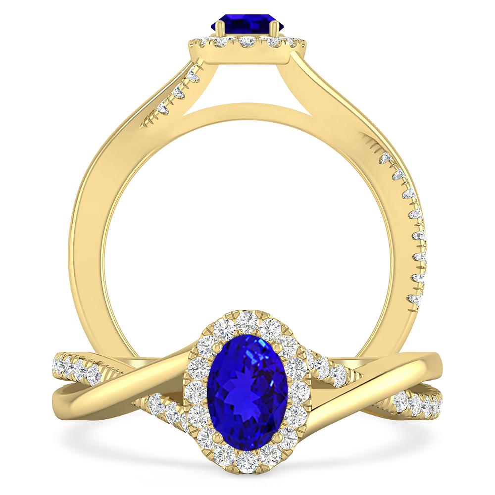 Yellow Gold - Tanzanite